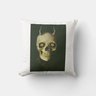 Gothic Devil Skull Pillow