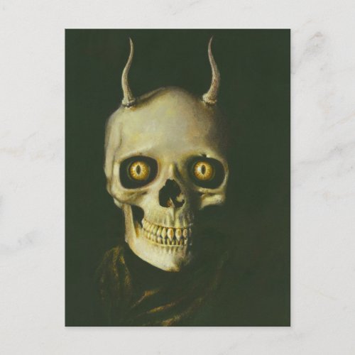 Gothic Devil Skull Postcard