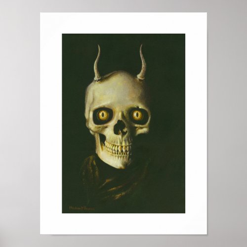 Gothic Devil Skull Print