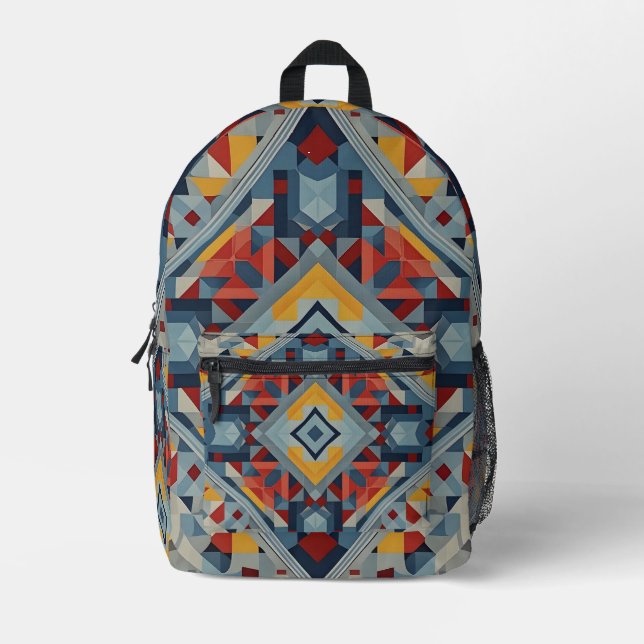 Gothic Diamond Printed Backpack (Front)