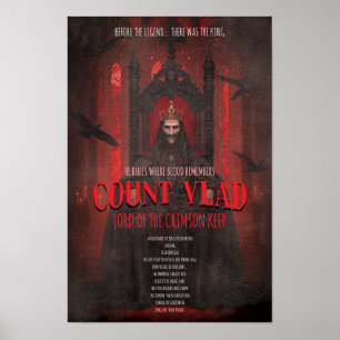 Gothic Dracula Count Vlad Horror Poster