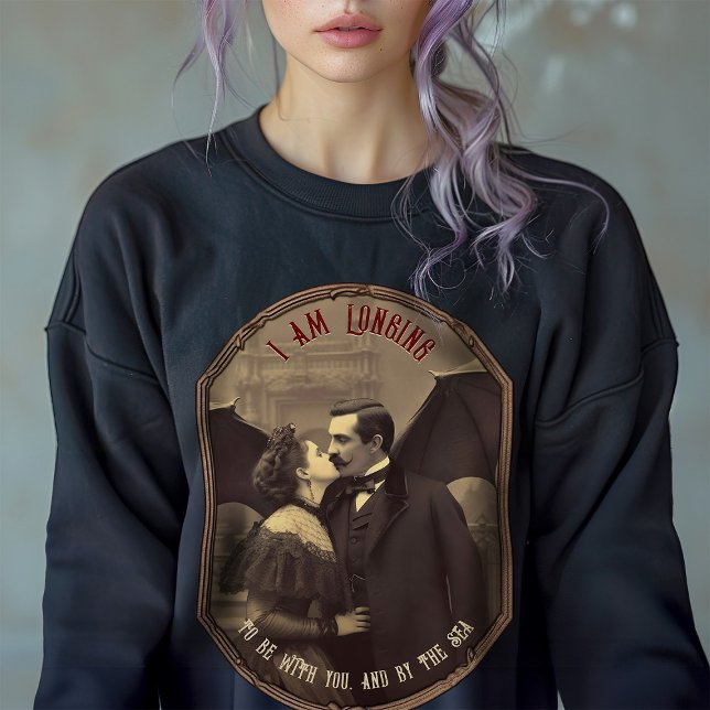 Gothic Dracula Victorian Vampire Kiss Vintage Sweatshirt (Creator Uploaded)