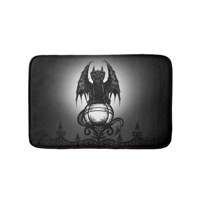 Gothic Dragon Bathroom Mat (Front)