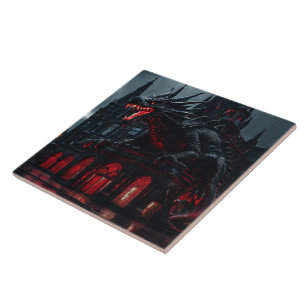 Gothic Dragon Ceramic Tile