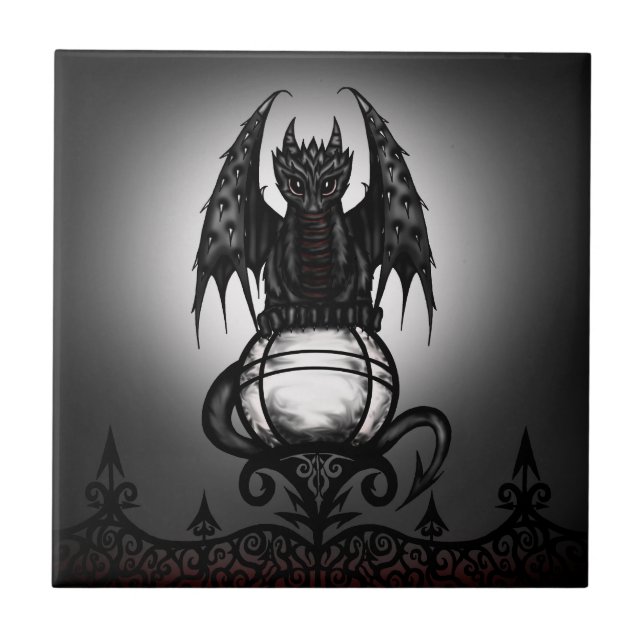 Gothic Dragon Ceramic Tile (Front)