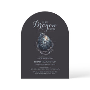 Gothic Dragon Egg Baby Shower Invitation