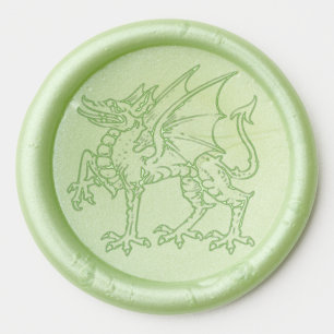 gothic dragon wax seal stickers