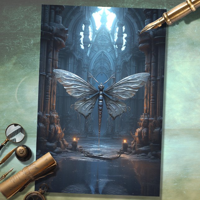 Gothic Dragonfly 3 Decoupage Paper (Creator Uploaded)