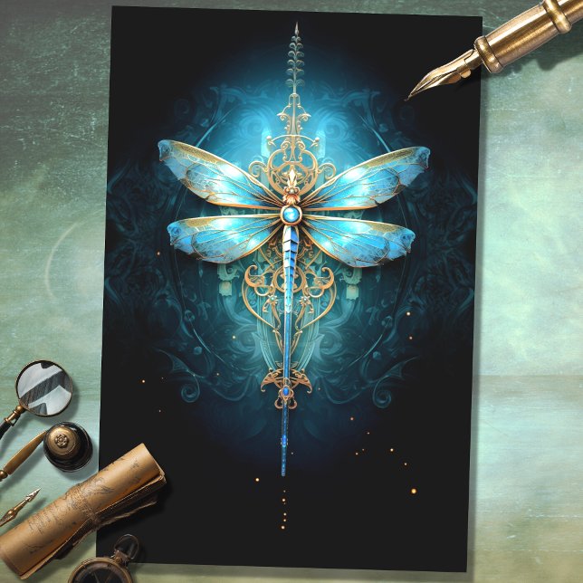 Gothic Dragonfly 4 Decoupage Paper (Creator Uploaded)