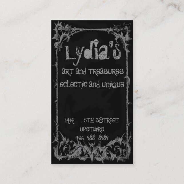 Gothic Dreams Business Card (Front)