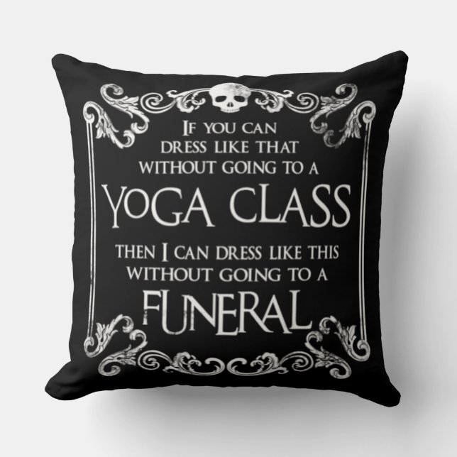 Gothic Dress Wear Throw Pillow (Front)