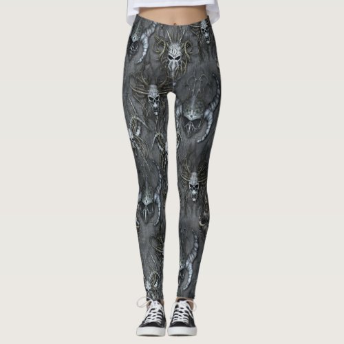 Gothic Dungeon Goth Skulls Fantasy Demon Helmet Leggings