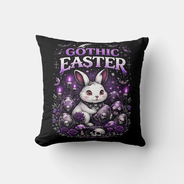 Gothic Easter Throw Pillow (Front)