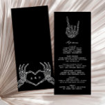 Gothic Edgy Wedding Dinner Menu<br><div class="desc">This is a gothic wedding menu featuring an edgy font pairing and skeleton hands. Edit all wording and all colors on this wedding menu template. // For matching items, please visit the "CORDELIA" collection in the Sincerely By Nicole Zazzle store. * If you like this design but don't see it...</div>