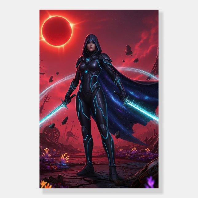 Gothic Eerie Female Heroine SciFi Art Poster (Front)