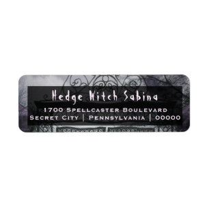 Gothic Eerie Gates & Moon Return Address Label