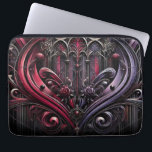 Gothic Electronics Sleeve with Cathedral Design<br><div class="desc">Protect your laptop or tablet in style with this Gothic Electronics Sleeve, featuring a mesmerizing cathedral-inspired design with crimson and violet roses. Crafted to combine elegance and practicality, this sleeve is padded for extra protection and has a sleek zippered closure to keep your devices safe from scratches and bumps. Whether...</div>