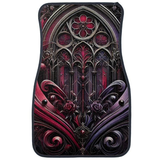 Gothic Elegance Car Mat – Stylish Interior Upgrade (Front)