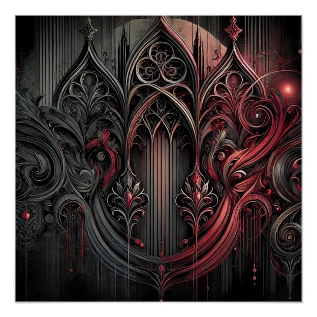 Gothic Elegance Glossy Poster (Front)