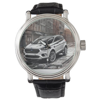Gothic Elegance: Kuga ST Fusion Square Wall Clock Watch