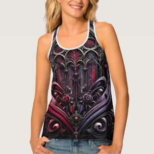 Gothic Elegance Racerback Tank Top