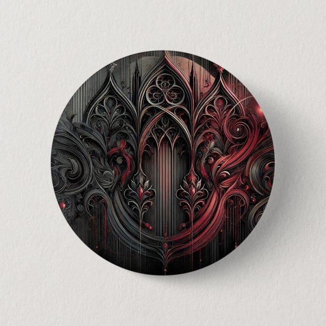 Gothic Elegance Round Pin (Front)