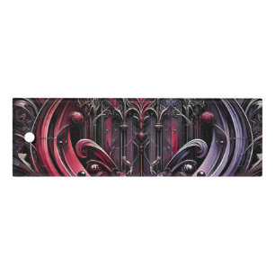 Gothic Elegance Ruler - Crimson and Violet Design