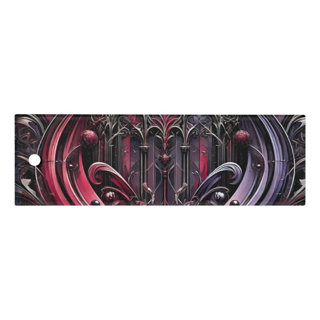 Gothic Elegance Ruler - Crimson and Violet Design (Front)