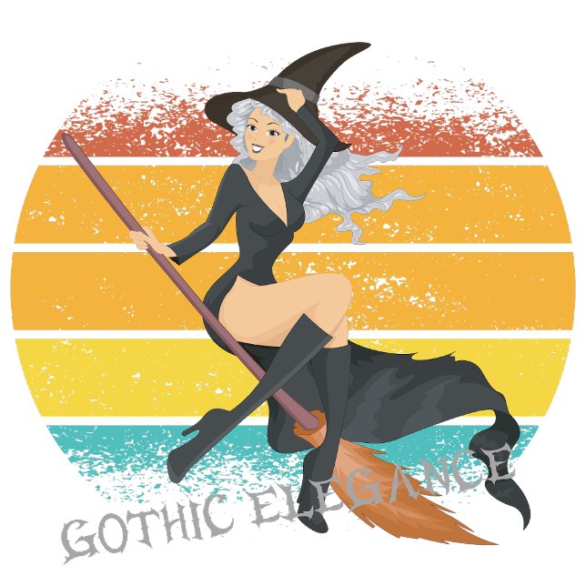 Gothic Elegance T-Shirt (She moved through the moonlit corridors with the grace of a wraith, a portrait of elegant darkness.)
