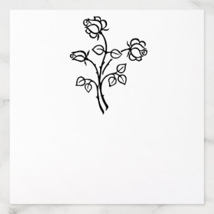 Gothic elegant black rose wedding  envelope liner