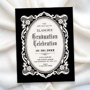 Gothic elegant graduation invitation