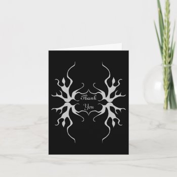 Gothic Elegant Gray And Black Thank You by TheHopefulRomantic at Zazzle