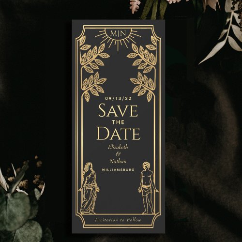 Gothic Elegant The Lovers Tarot Card Save the Date