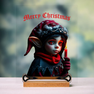 Gothic elf magic under the full moon. acrylic sign