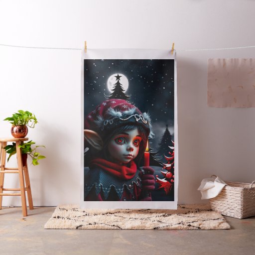 Gothic elf magic under the full moon. fabric