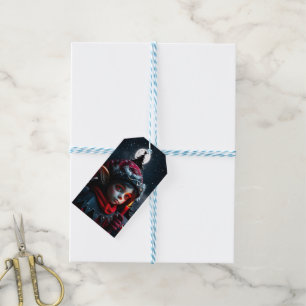 Gothic elf magic under the full moon. gift tags