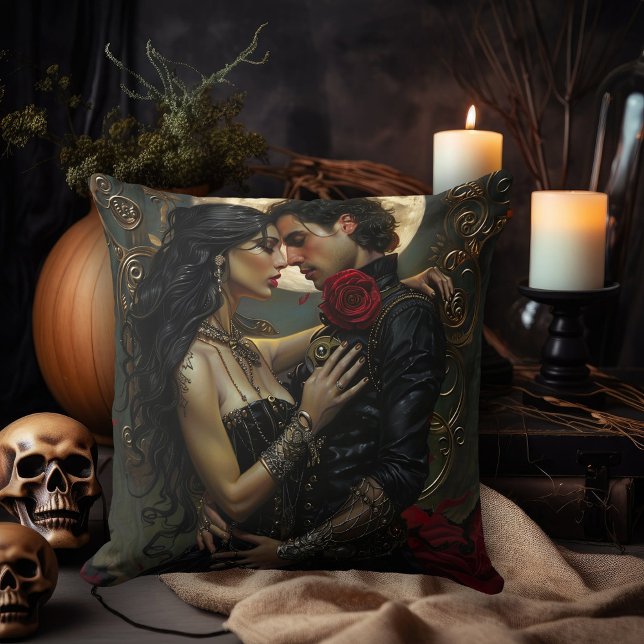 Gothic Embrace Throw Pillow (Creator Uploaded)