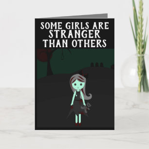 GOTHIC EMO BIRTHDAY GIRL GREETING CARDS