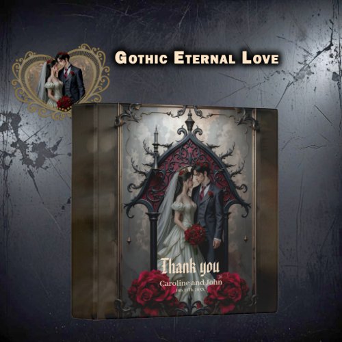 Gothic Eternal Love 3 Ring Binder