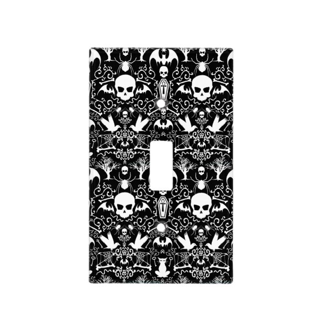 Gothic Everything  Halloween Damask Light Switch Cover (Front)