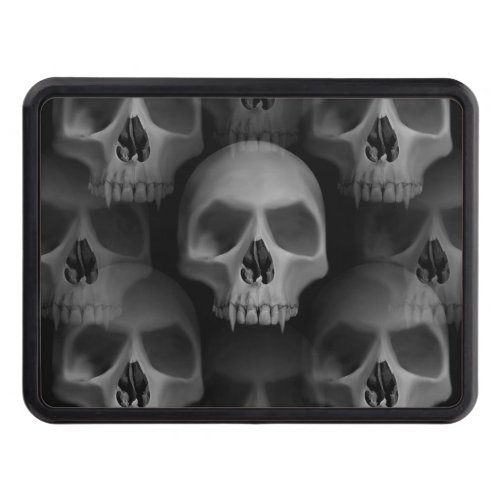 Gothic evil fanged skulls tow hitch cover