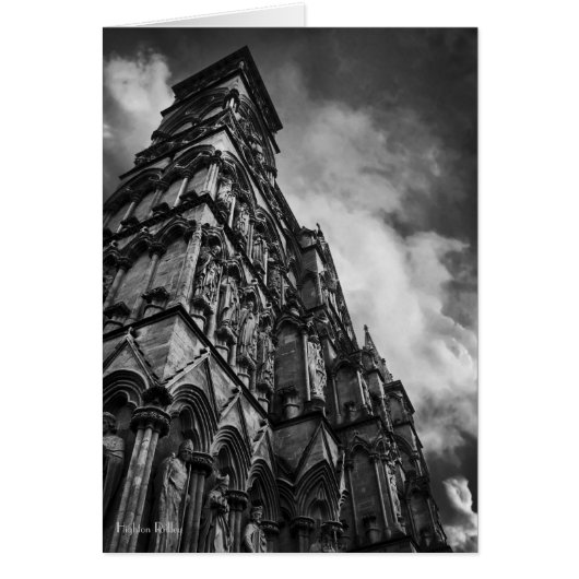 Gothic Facade, Salisbury Cathedral blank notelet (Front)