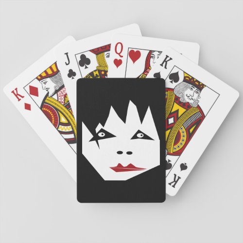 Gothic face poker cards