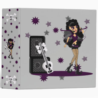 Gothic Faerie with Skull Guitar 3 Ring Binder