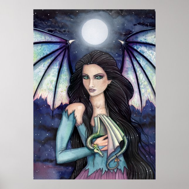 Gothic Fairy and Dragon Poster Molly Harrison (Front)