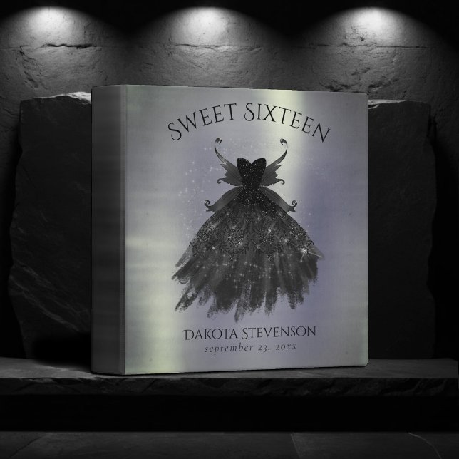 Gothic Fairy Black Gown | Vampy Goth Glam Sheen 3 Ring Binder (Creator Uploaded)