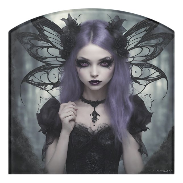 Gothic Fairy Door Sign (Contour Front)