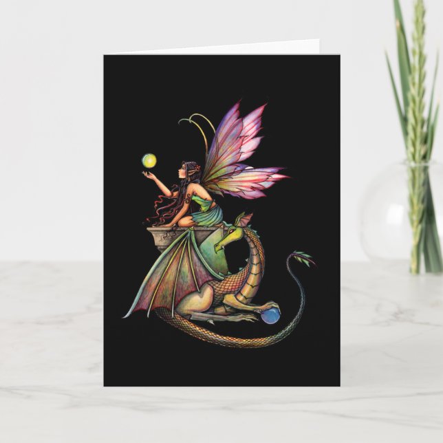 Gothic Fairy Dragon Card by Molly Harrison (Front)