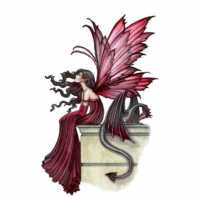 Gothic Fairy Dragon Photo Sculpture (Front)