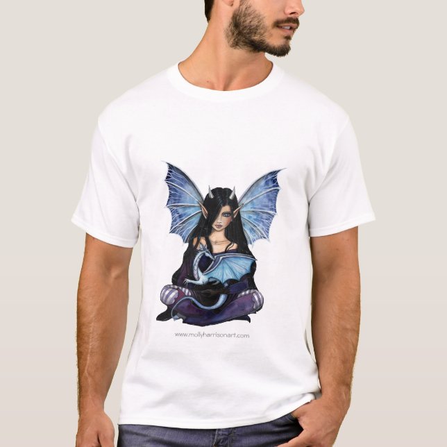 Gothic Fairy Dragon T-Shirt by Molly Harrison (Front)
